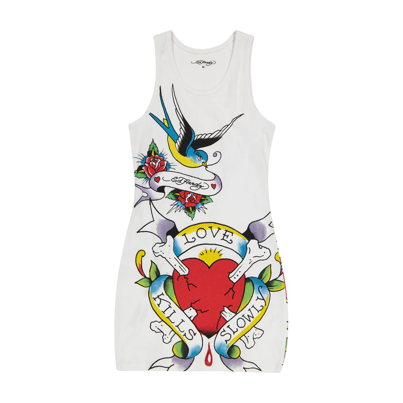 Ed Hardy LKS Heart Tank Dress front view
