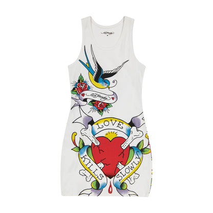 Ed Hardy LKS Heart Tank Dress front view