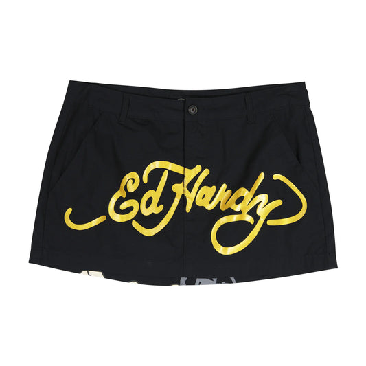 Ed Hardy LKS Poplin Mini Skirt frnot view