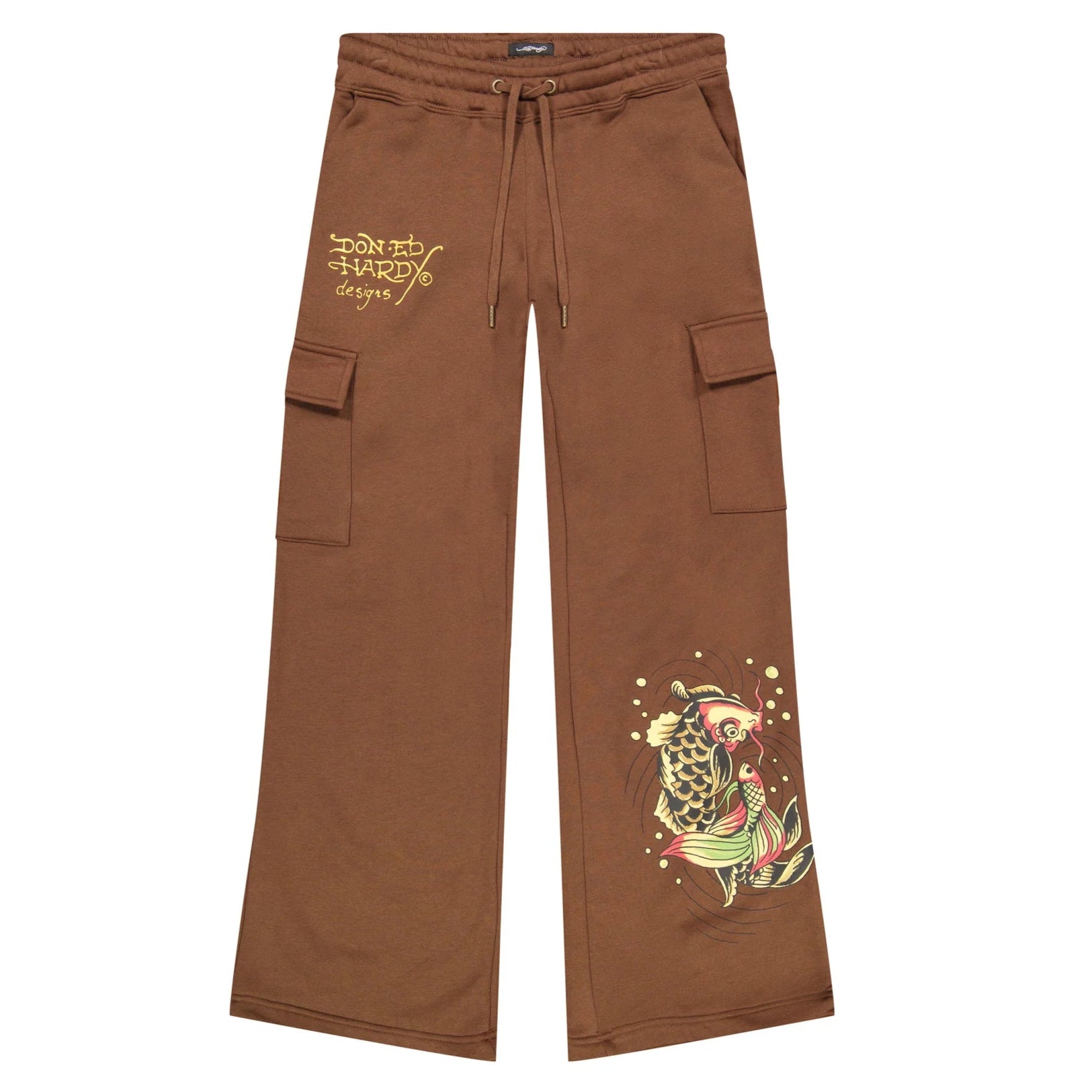 Ed Hardy Koi Fish Cargo Sweatpants front view