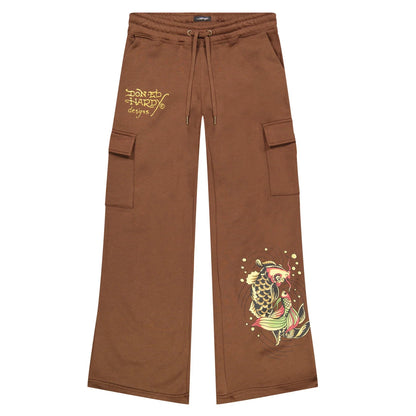 Ed Hardy Koi Fish Cargo Sweatpants front view