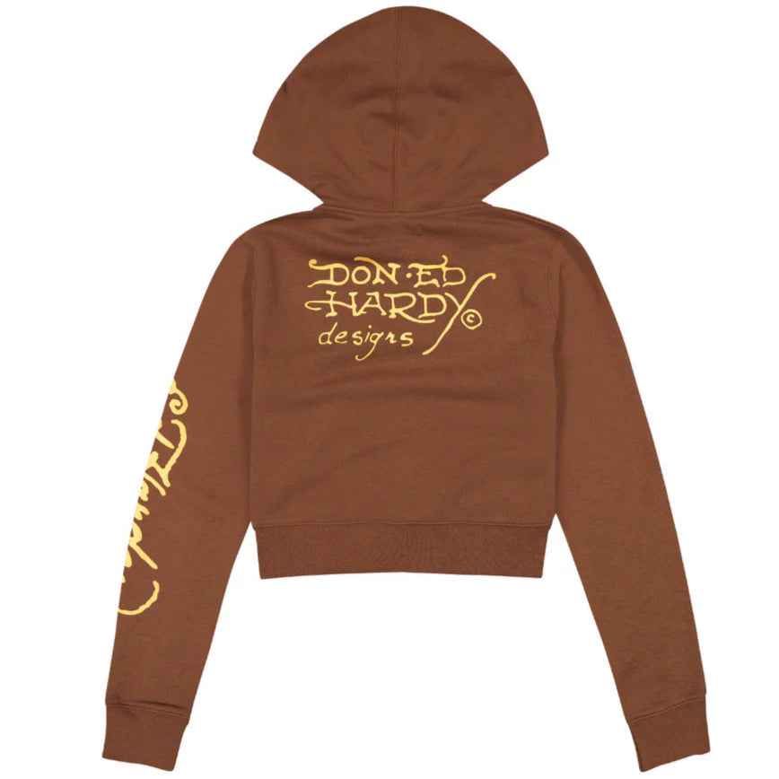 Ed Hardy Koi Fish Cropped Hoodie back view