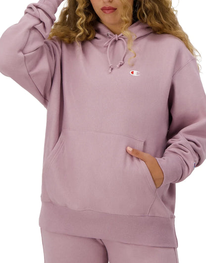 Women's C Logo Reverse Weave Oversized Hoodie front view
