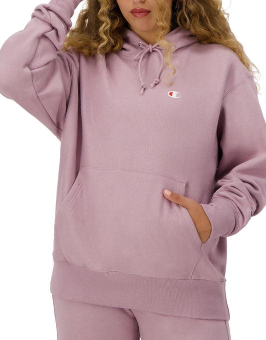 Women's C Logo Reverse Weave Oversized Hoodie front view