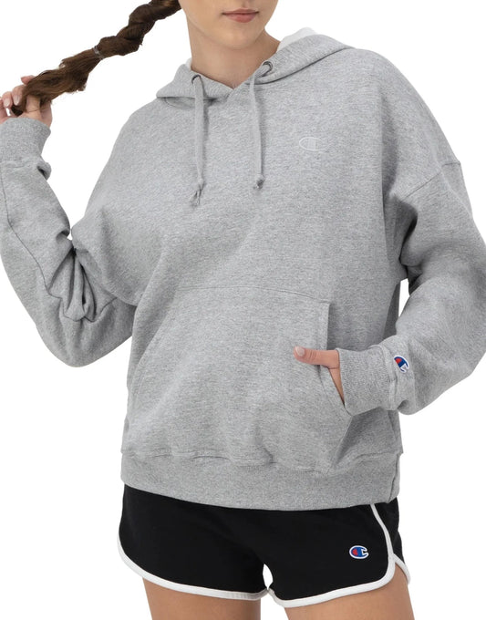 Women's Embroidered C Logo Powerblend Fleece Relaxed Hoodie front view