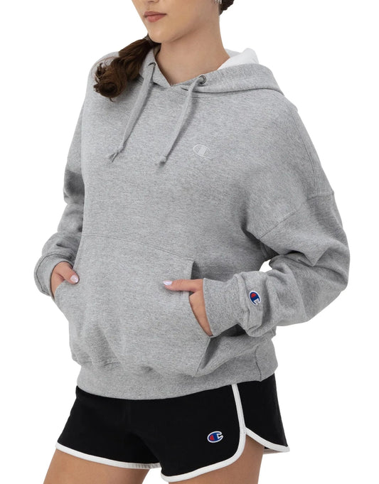 Women's Embroidered C Logo Powerblend Fleece Relaxed Hoodie side view