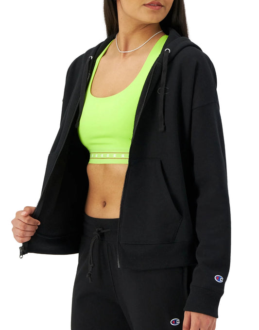 Women's C Logo Powerblend Zip-Up Hoodie front view