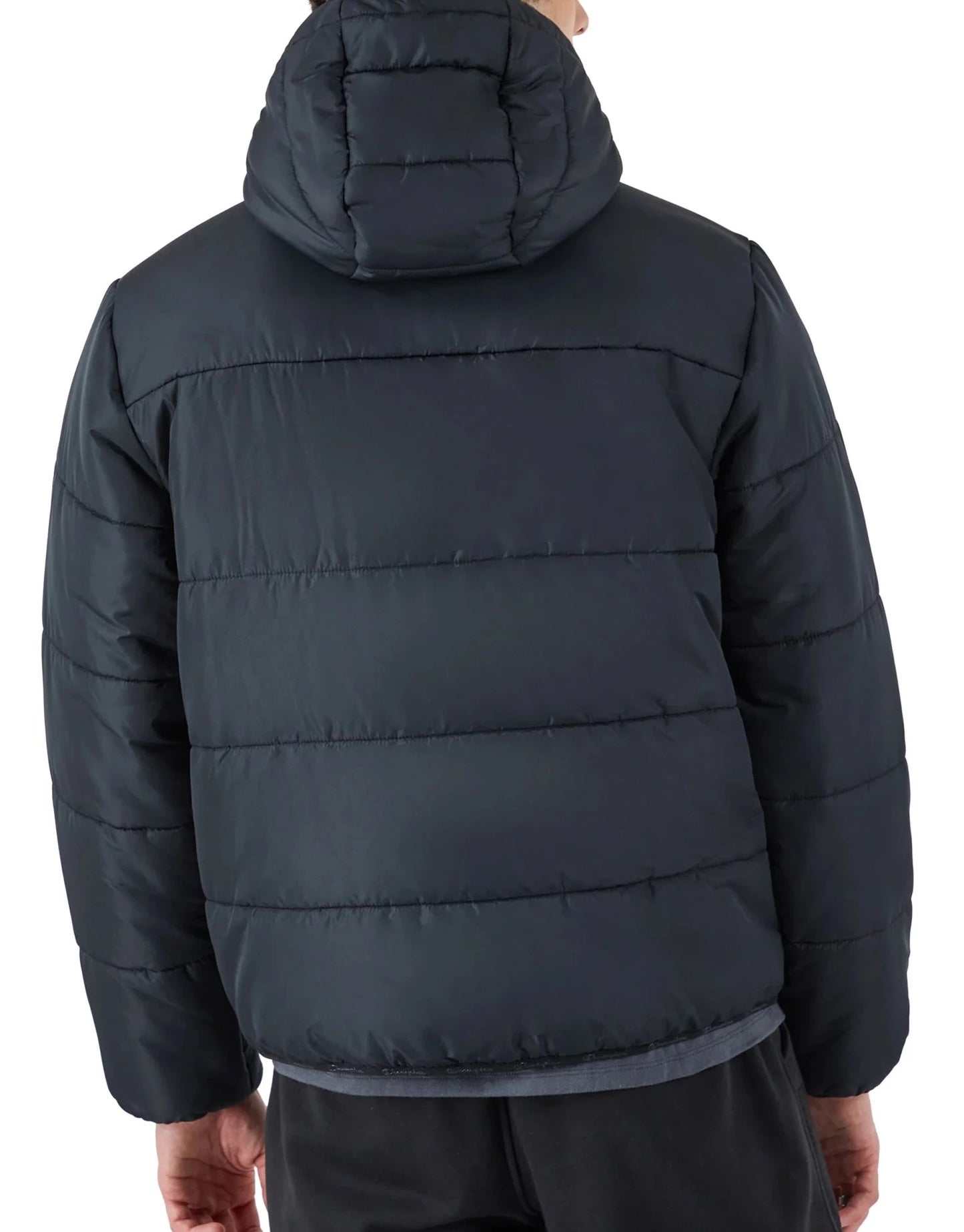 Script Logo Puffer Jacket back view