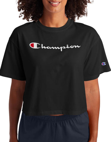Women's Script Logo Cropped Tee
