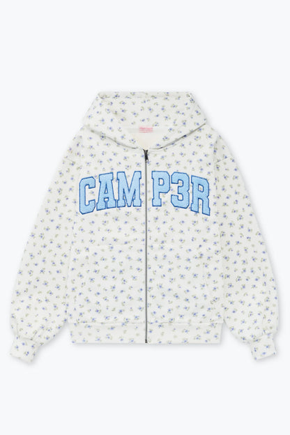 Happy Camp3r Periwinkle Zip-Up Hoodie