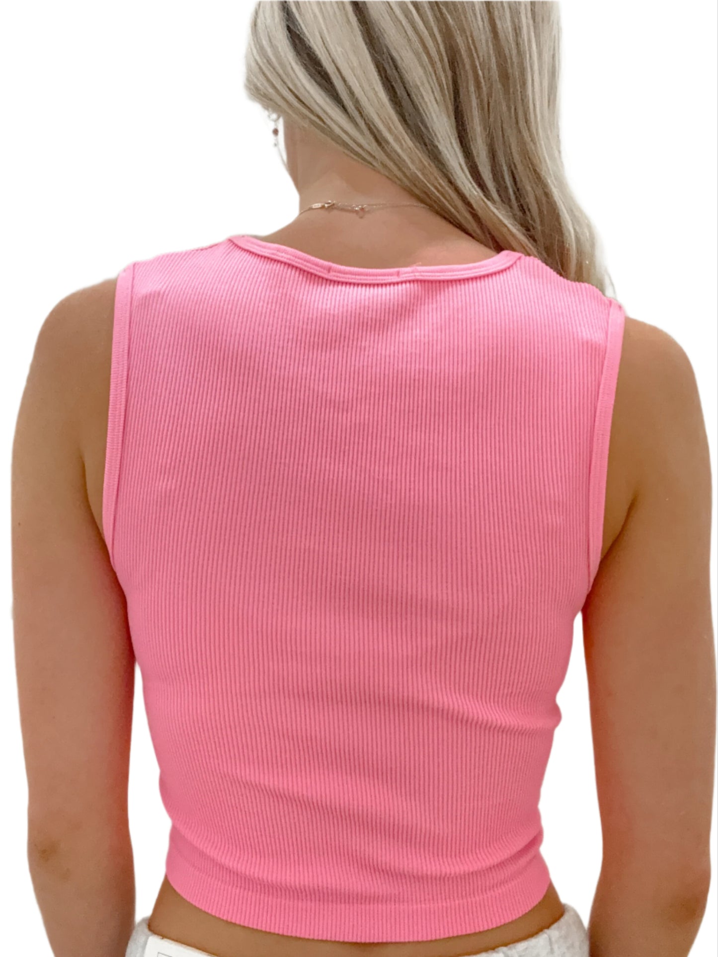 V-Neck Crop Seamless Tank