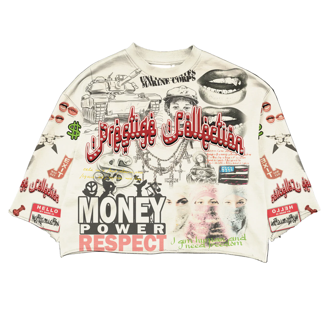 Prestige Money Power Respect Tee | Graphic Streetwear front view