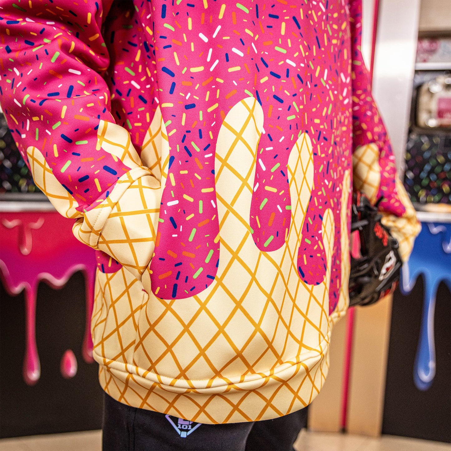 BL101 Ice Cream Youth Hoodie bottom hoodie trim