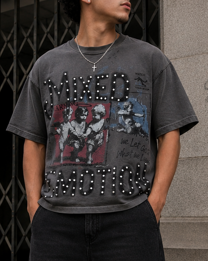 Mixed Emotions Grey “Friends” Tee
