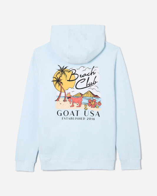 Goat USA Beach Club Hooded Sweatshirt back view