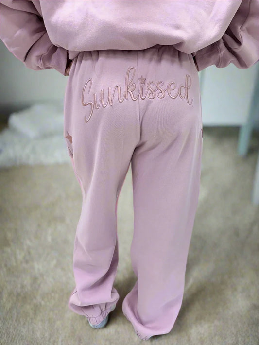 Sunkissed Coconut Script Joggers back view