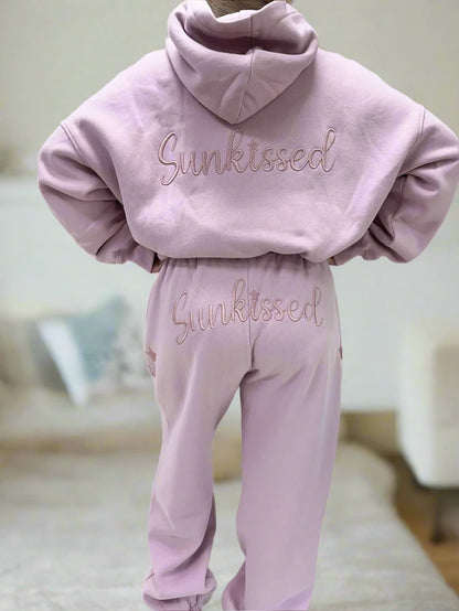 Sunkissed Coconut Script Joggers back view