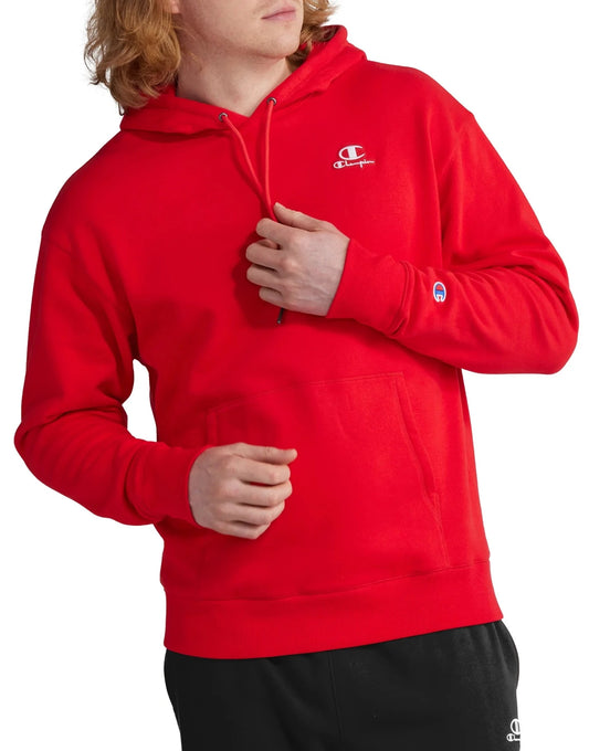 Men's Embroidered C Script Logo Classic Fleece Hoodie front view