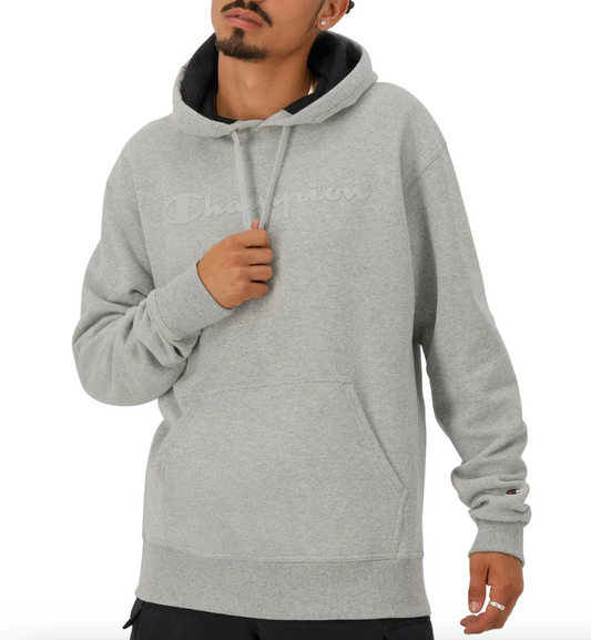 Men's Tonal Script Hoodie front view