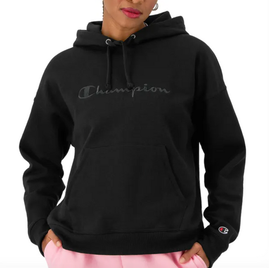 Women's Tonal Script Hoodie front view
