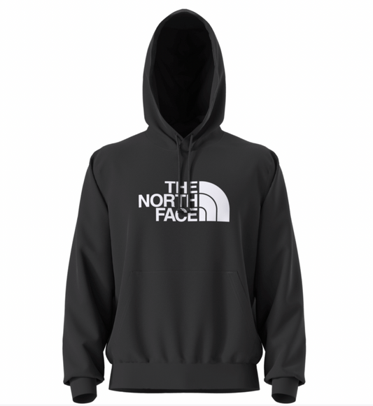 Black hoodie with The North Face logo on a white background