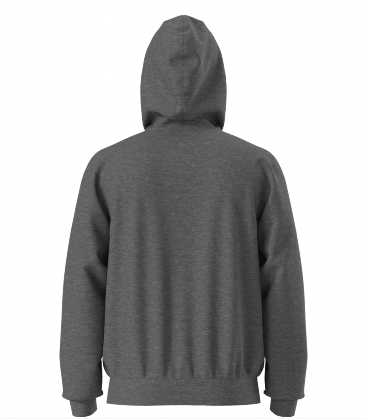 Gray hoodie on a white background