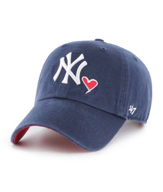 47 Brand New York Yankees Navy Icon Clean Up Hat  front view