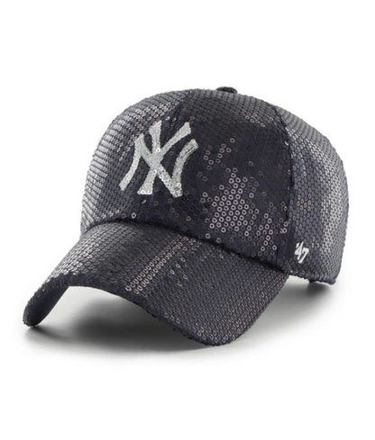 47 Brand New York Yankees Navy Dazzle Logo Clean Up Hat front view