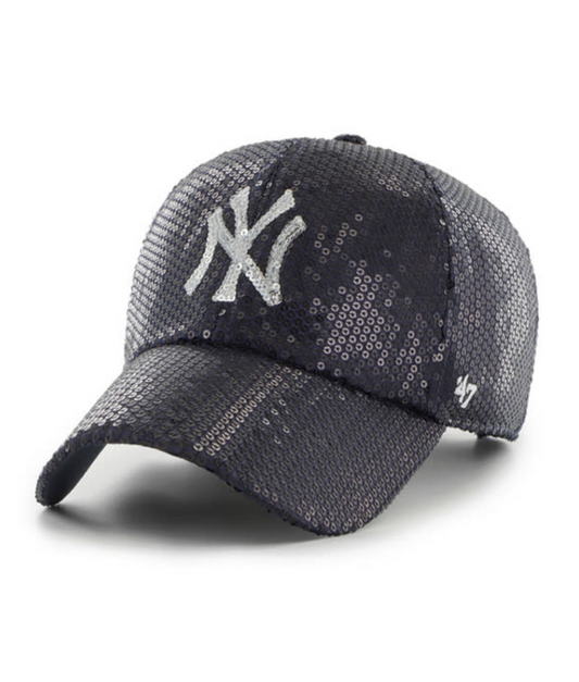 47 Brand New York Yankees Navy Dazzle Logo Clean Up Hat front view