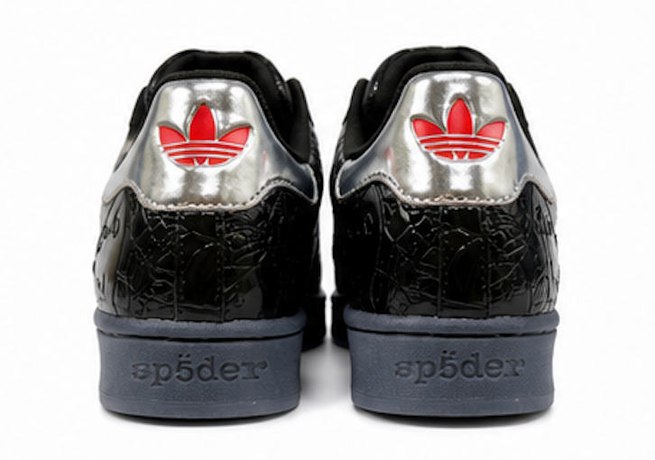 SP5DER x adidas Superstar Black KJ7021 Core Black Shell Toe Sneakers