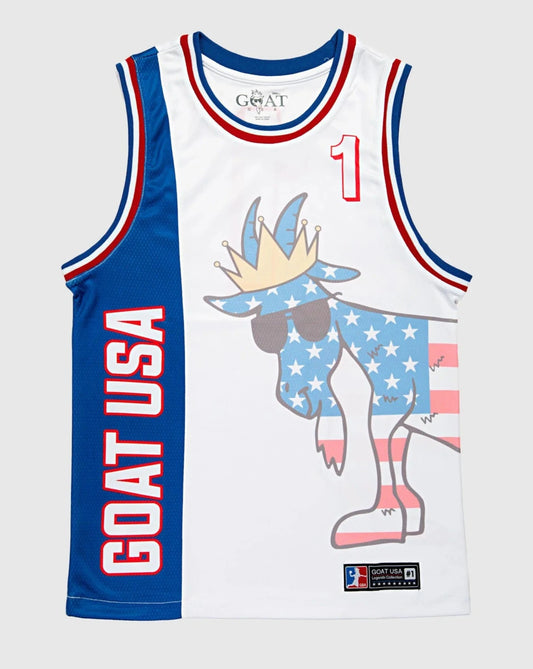 Goat USA Freedom Basketball Jersey front  view