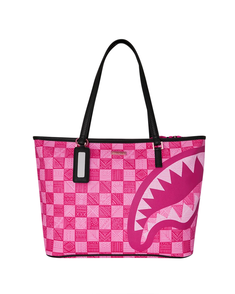 Sprayground A.I. African Intelligence The Sunset Reset Tote – Sandflower Collab FRONT