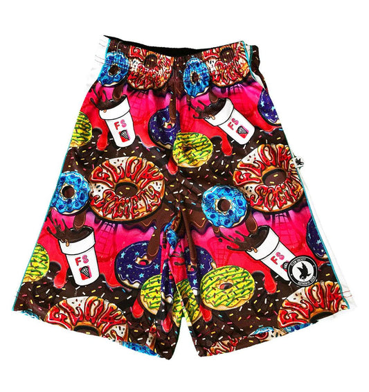 Flow Society Boys' Donut Flow Mesh Shorts front view