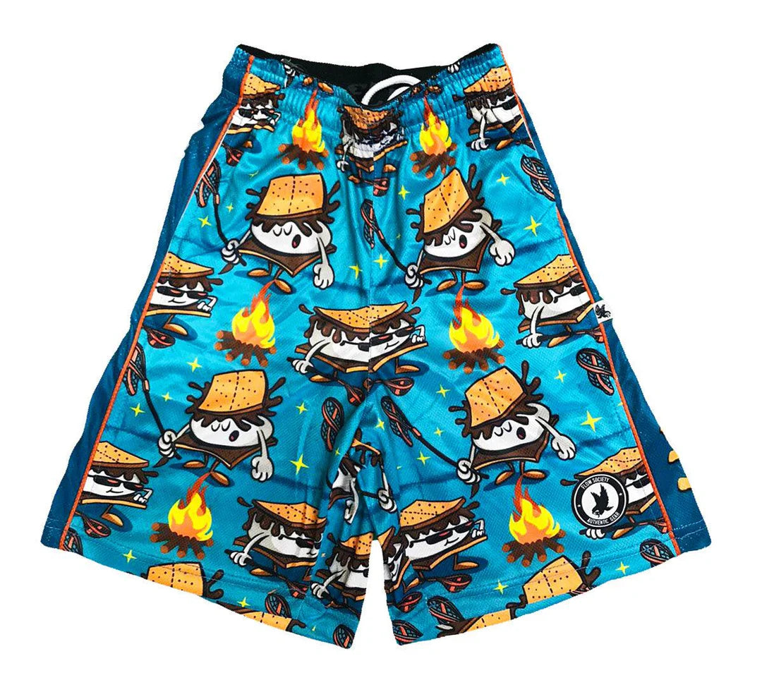 Flow Society Boys' S’mores Society Mesh Shorts front view