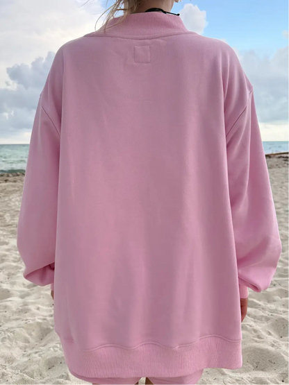 Sunkissed Coconut Cheetah Mockneck Sweatshirt