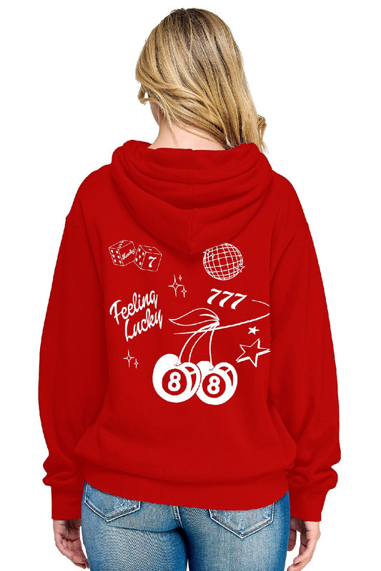 Cherry 8 Ball Embroidered Hoodie
