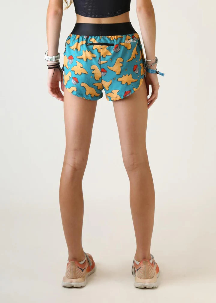 CHICKNLEGS Women’s Nuggets 1.5” Split Shorts BACK
