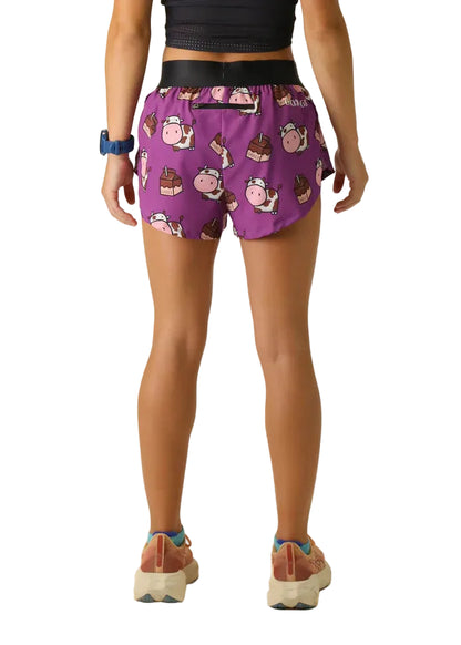 CHICKNLEGS Choccy Cows 1.5” Split Shorts BACK
