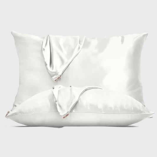 Kitsch Limited Edition Ivory Satin Pillowcases 2pc Set