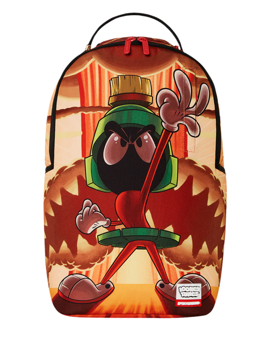 Backpack with cartoon character design on a white background