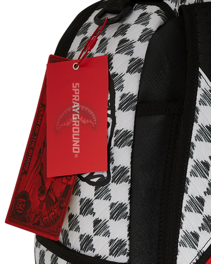 Sprayground Scribble Dribble Check Backpack