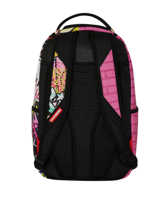 Backpack with colorful design on a white background
