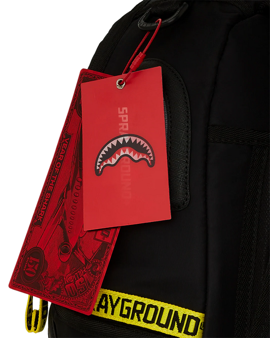 Shark Central Parachute DLX Satin Backpack- Sprayground