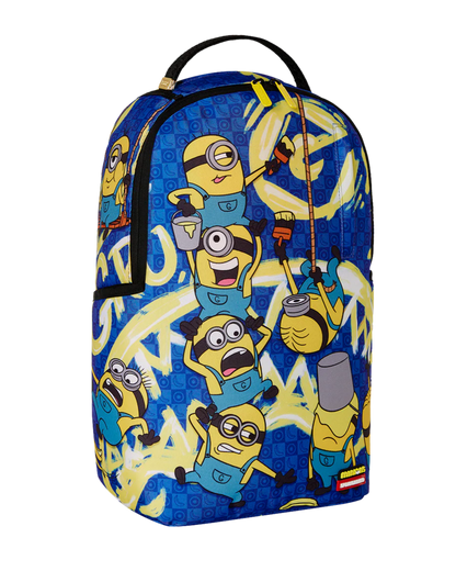 Backpack with cartoon character design on a white background