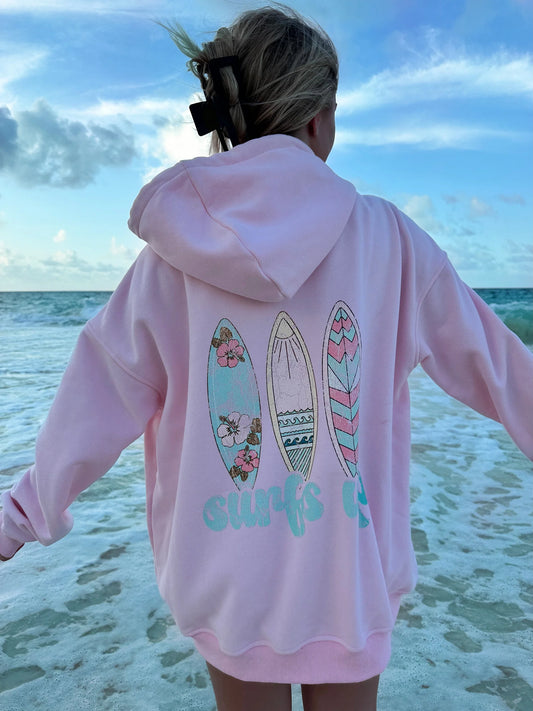 Sunkissed Coconut Surfs Up Zip Hoodie back view