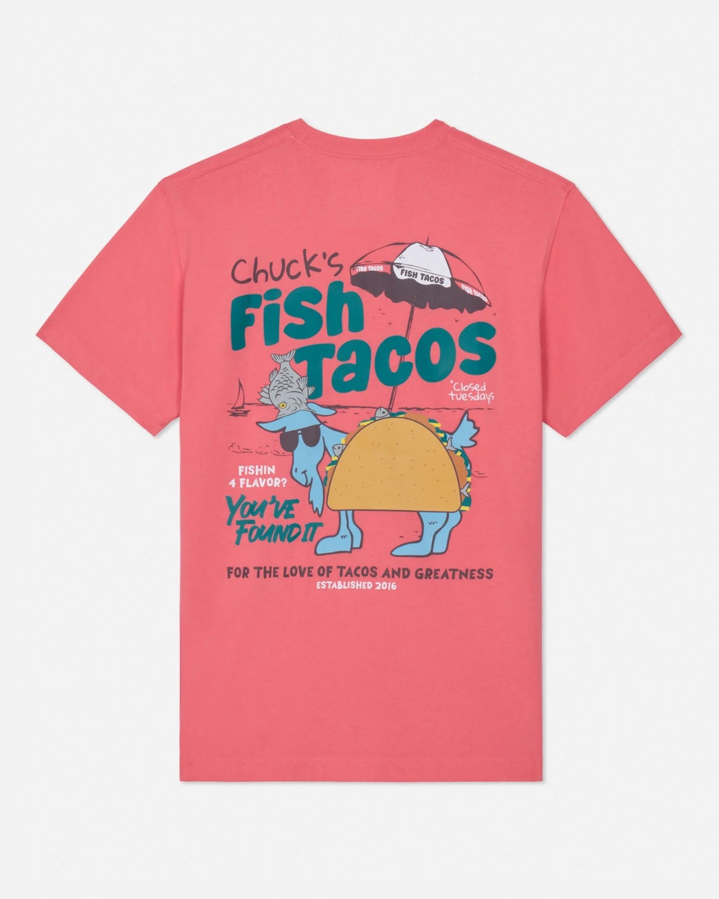 GOAT USA Fish Taco Graphic T-Shirt back view