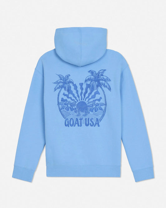 GOAT USA Palm Tree Hooded Sweatshirt back view
