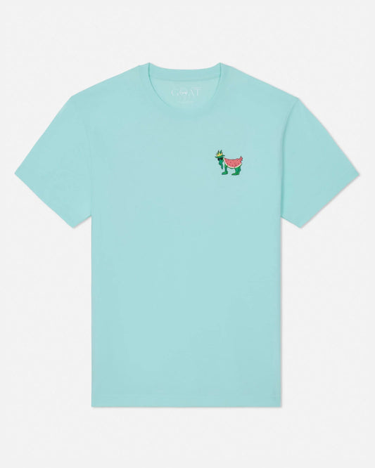 GOAT USA Watermelon Graphic T-Shirt – Soft Cotton Tee front view