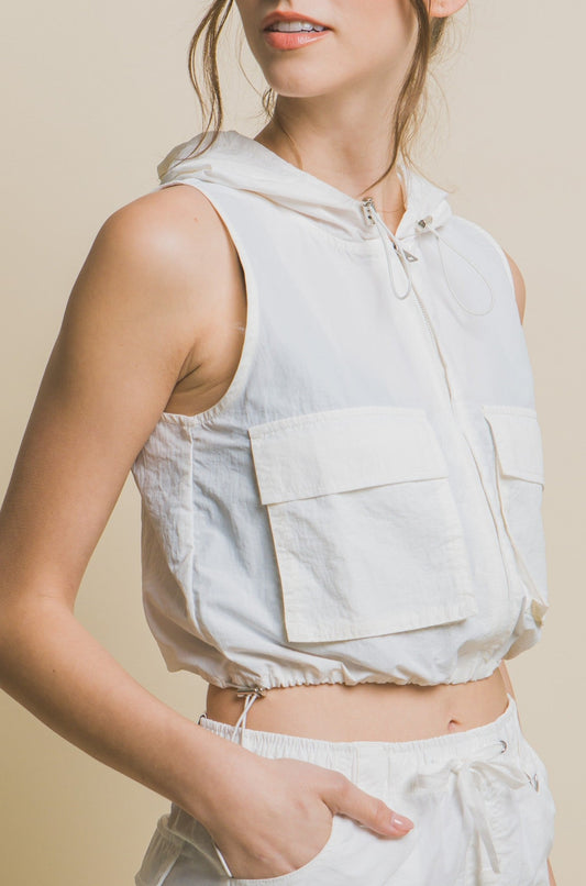 Nylon Zip Up Vest