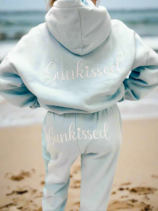 Sunkissed Coconut Script Joggers back view